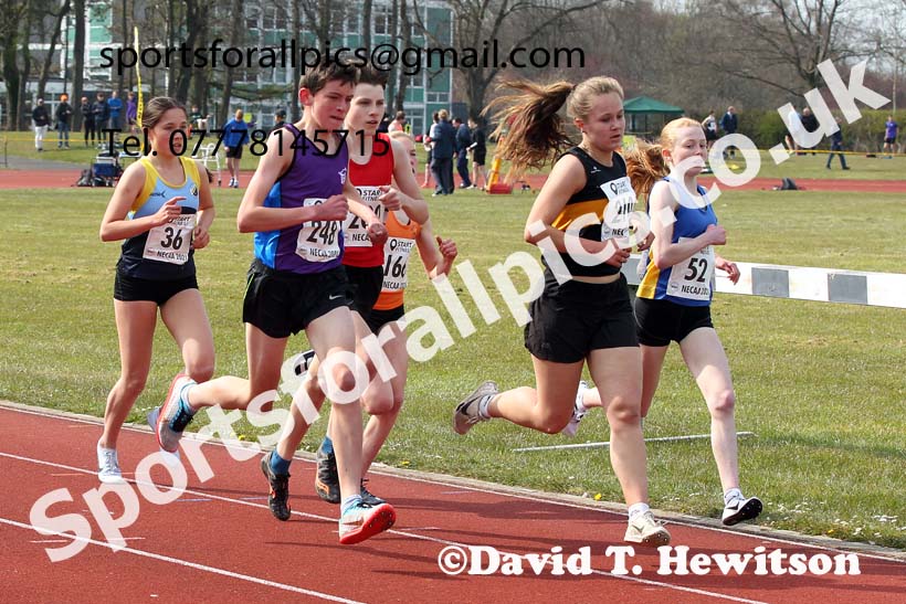 3000 metres, 2021 NECAA Open Graded Meeting, Morpeth. Photo: David T. Hewitson/Sports for All Pics